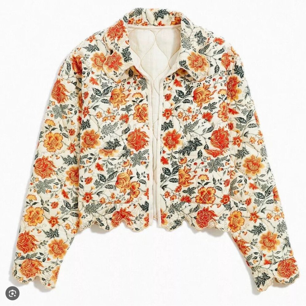 Laura Ashley Urban Outfitters Exclusive Devon Reversible Quilted Jacket Size S